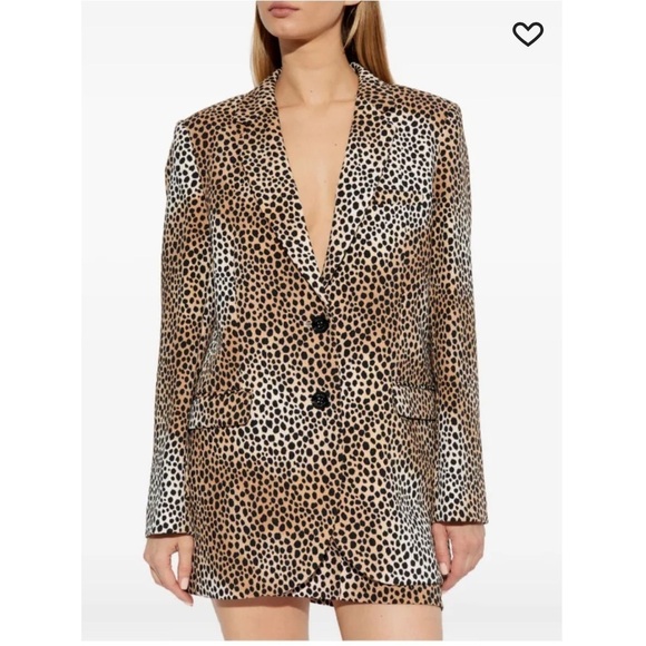 Michael Kors Jackets & Blazers - Michael Kors Cheetah Print Stretch Crepe Blazer Size 12